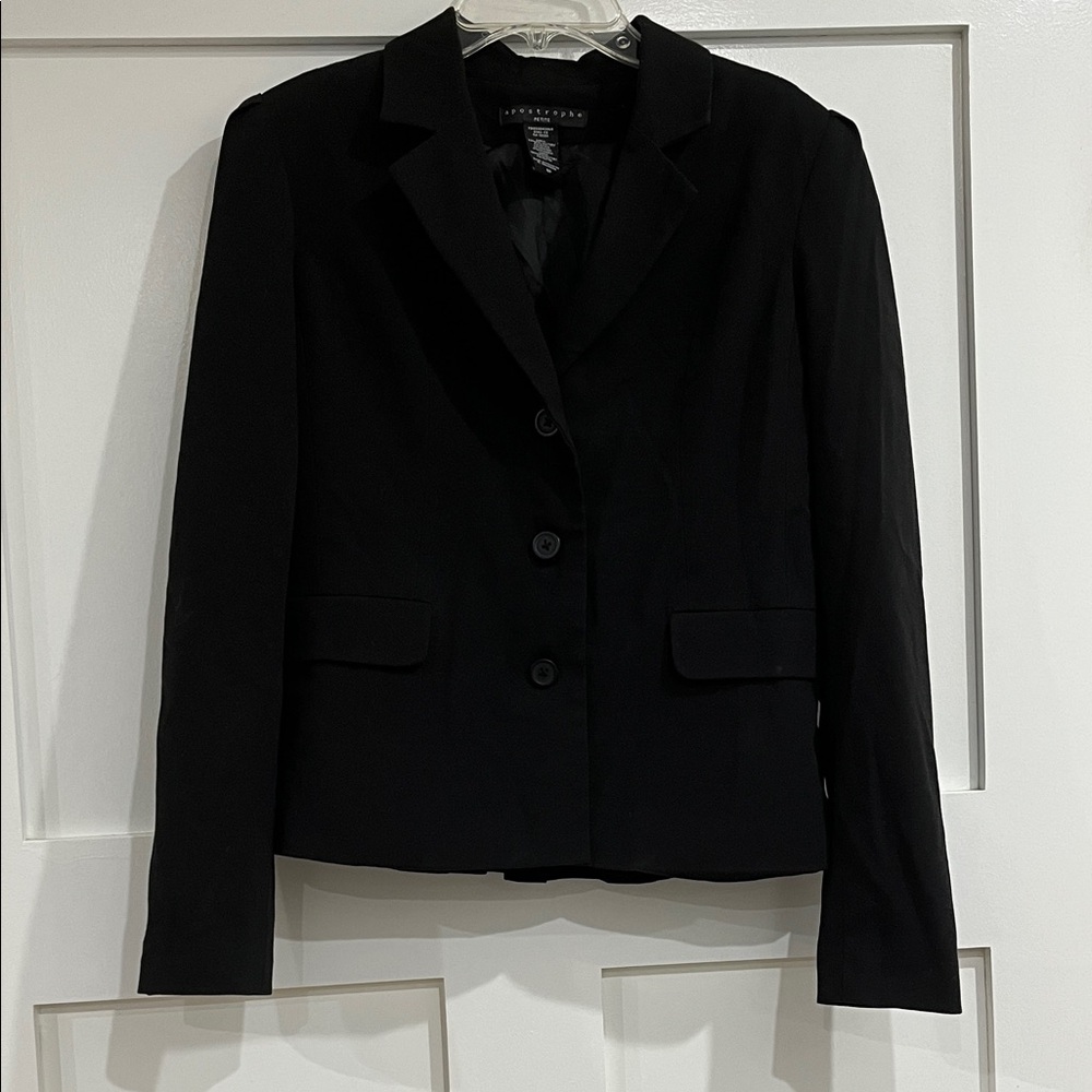 Apostrophe Women’s Black Blazer Size 6P